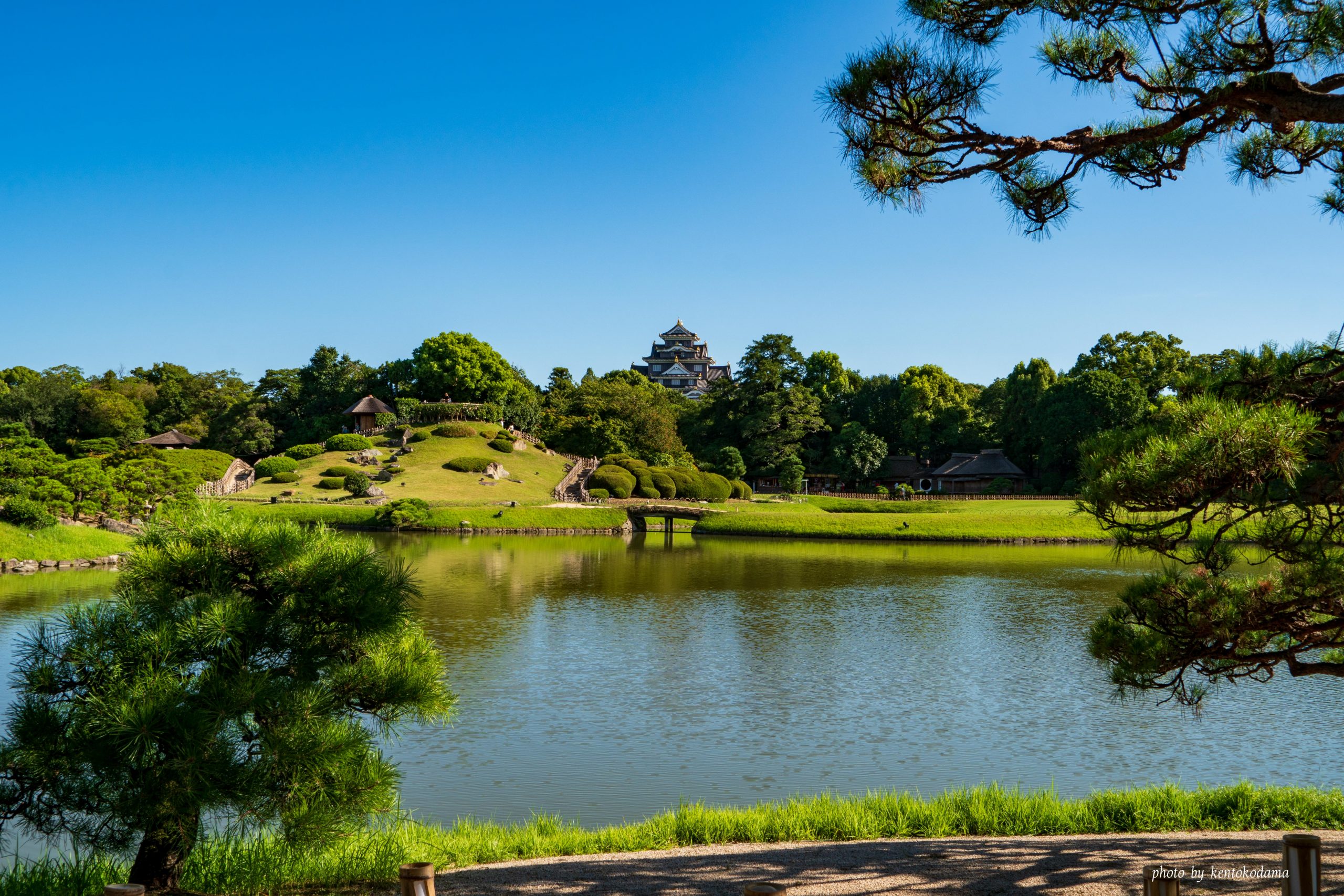 岡山　後楽園　夏　昼